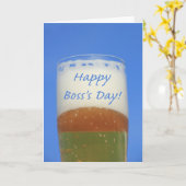 Happy Boss's Day Beer Karte (Gelbe Blume)