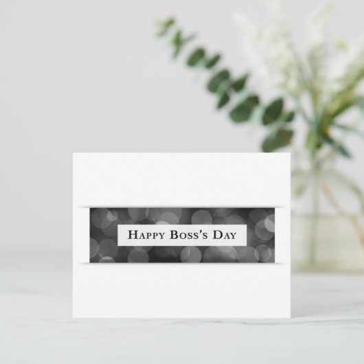 Happy Boss's Day (Bokeh) Postkarte (Stehend Vorderseite)