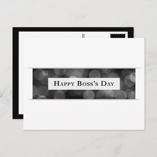 Happy Boss's Day (Bokeh) Postkarte (Vorne/Hinten)
