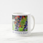 Happy Boss's Day Butterfly und Blume Kaffeetasse (VorderseiteRechts)