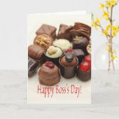 Happy Boss's Day Chocolates Karte (Gelbe Blume)