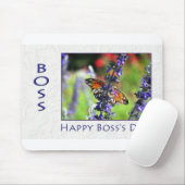 Happy Boss's Day Floral Butterfly Mousepad (Mit Mouse)