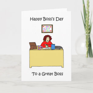 Happy Boss's Day for Female Boss Karte