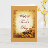 Happy Boss's Day für Chef mit Sonnenblumen Karte (Gelbe Blume)