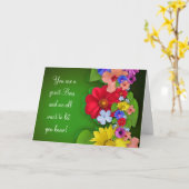 Happy Boss's Day für weibliche Chefin mit Blume Karte (Gelbe Blume)