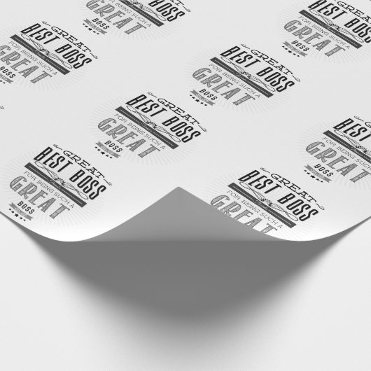 Happy Boss's Day Geschenkpapier (Ecke)