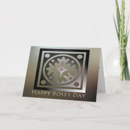 Happy Boss's Day Golden Classic Design Karte