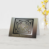 Happy Boss's Day Golden Classic Design Karte (Gelbe Blume)