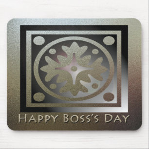Happy Boss's Day Golden Classic Design Mousepad