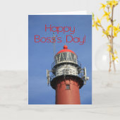 Happy Boss's Day Lighthouse Karte (Gelbe Blume)