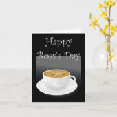 Happy Boss's Day mit Cappuccino und benutzerdefini Karte (Gelbe Blume)