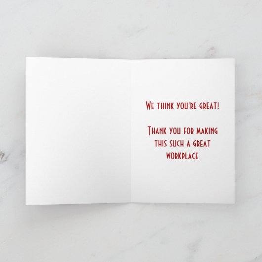 Happy Boss's Day mit Roboter und benutzerdefiniert Karte (Innenseite)