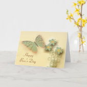 Happy Boss's Day mit Schmetterling und Blume Karte (Gelbe Blume)