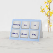 Happy Boss's Day mit Tastatur und benutzerdefinier Karte (Gelbe Blume)