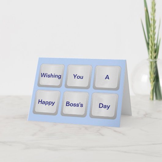 Happy Boss's Day mit Tastatur und benutzerdefinier Karte (Vorderseite)