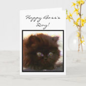 Happy Boss's Day Persian Kitten Grußkarte Karte (Gelbe Blume)
