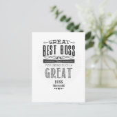 Happy Boss's Day Postkarte (Stehend Vorderseite)