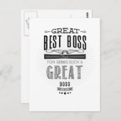 Happy Boss's Day Postkarte (Vorne/Hinten)