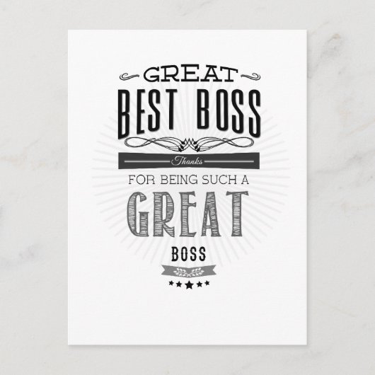 Happy Boss's Day Postkarte (Vorderseite)
