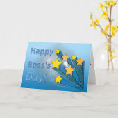 Happy Boss's Day Shooting Star Karte (Gelbe Blume)
