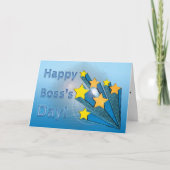 Happy Boss's Day Shooting Star Karte (Vorderseite)