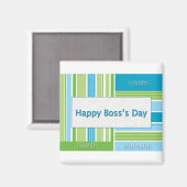 Happy Boss's Day Streifen Magnet (Vorderseite/Rückseite)