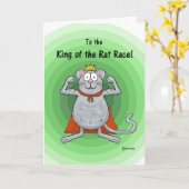 Happy Boss's Day Whimsical Rat Race King Karte (Gelbe Blume)