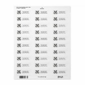 Happy Boston Terrier Return Address Label (Vorne)