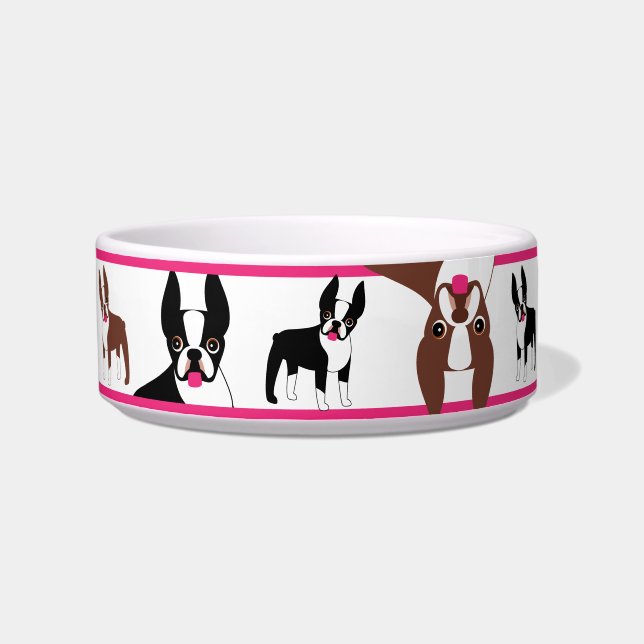 Happy Boston Terriers Napf (Links)