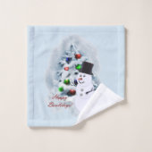 Happy Bowlidays Bowling Liebe Weihnachten Badhandtuch Set (Waschlappen)