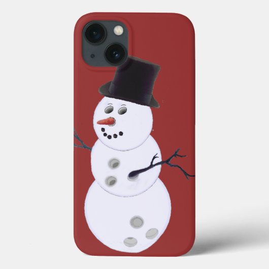 Happy Bowlidays Snowman Case-Mate iPhone Hülle (Rückseite)