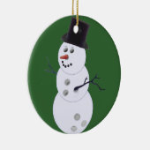 Happy Bowlidays Snowman Keramik Ornament (Rechts)