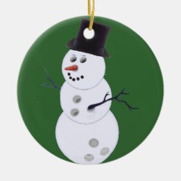 Happy Bowlidays Snowman Keramik Ornament