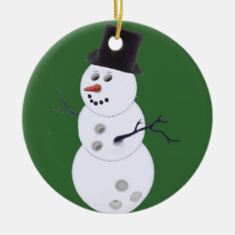Happy Bowlidays Snowman Keramik Ornament