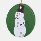 Happy Bowlidays Snowman Keramik Ornament (Links)