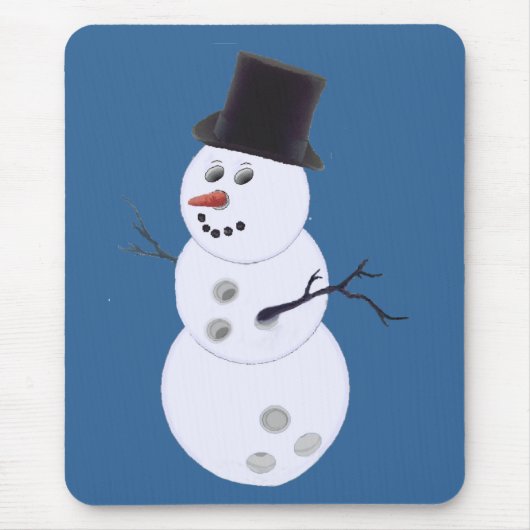 Happy Bowlidays Snowman Mousepad (Vorne)