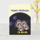 Happy Bowling Birthday Karte (Gelbe Blume)