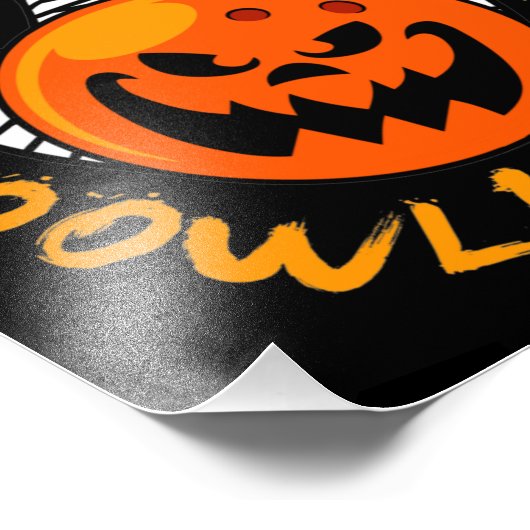 Happy Bowlingween Halloween Bowling Fotodruck (Ecke)