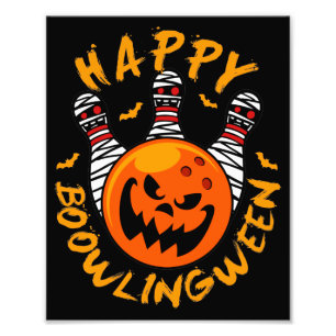 Happy Bowlingween Halloween Bowling Fotodruck