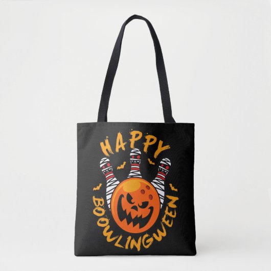 Happy Bowlingween Halloween Bowling Tasche (Vorderseite)