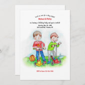 Happy Boys bei Play Einladung (Vorne/Hinten)