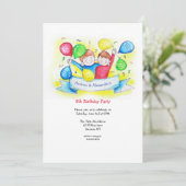 Happy Boys Birthday Einladung (Stehend Vorderseite)