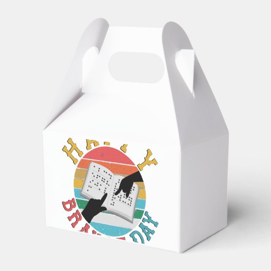 Happy Braille Day Geschenkschachtel (Rückseite)