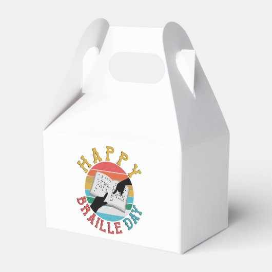 Happy Braille Day Geschenkschachtel (Vorderseite)