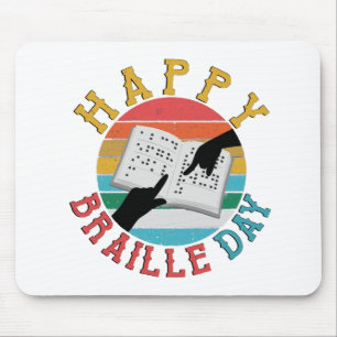 Happy Braille Day Mousepad