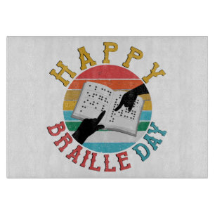 Happy Braille Day Schneidebrett