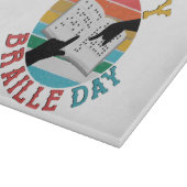 Happy Braille Day Schneidebrett (Ecke)