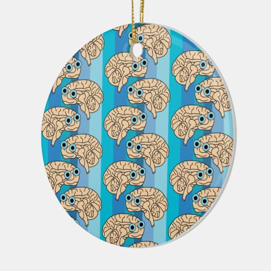 Happy Brain Keramik Ornament (Links)