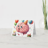 Happy Brainy Birthday Card Dankeskarte (Vorderseite)