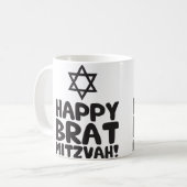 Happy Brat Mitzvah (Bar / Bat Mitzvah) Kaffeetasse (Vorderseite Links)